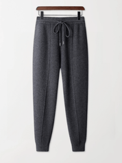 Soft Wool Slim Ankle Sweatpants - Louvelle