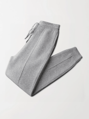 Soft Wool Slim Ankle Sweatpants - Louvelle