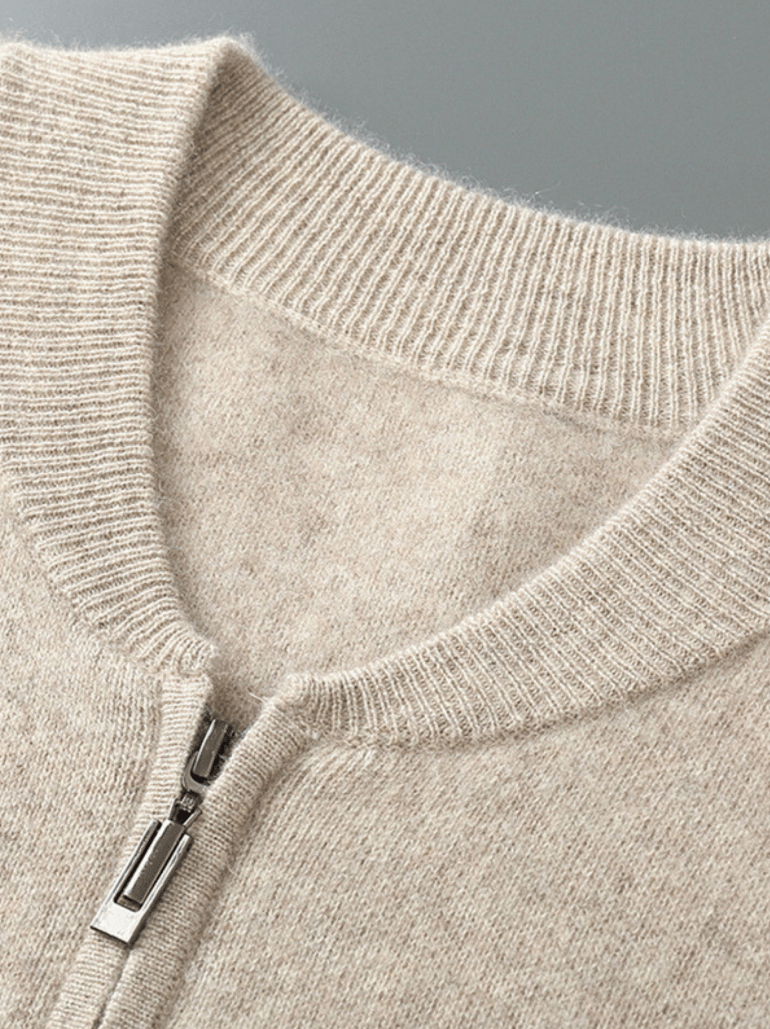 Lightweight Wool Zip Cardigan - Louvelle