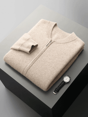 Lightweight Wool Zip Cardigan - Louvelle