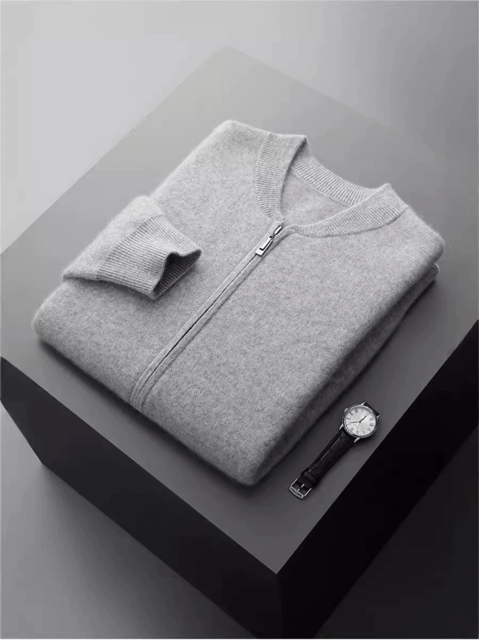 Lightweight Wool Zip Cardigan - Louvelle