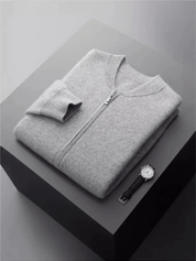 Lightweight Wool Zip Cardigan - Louvelle