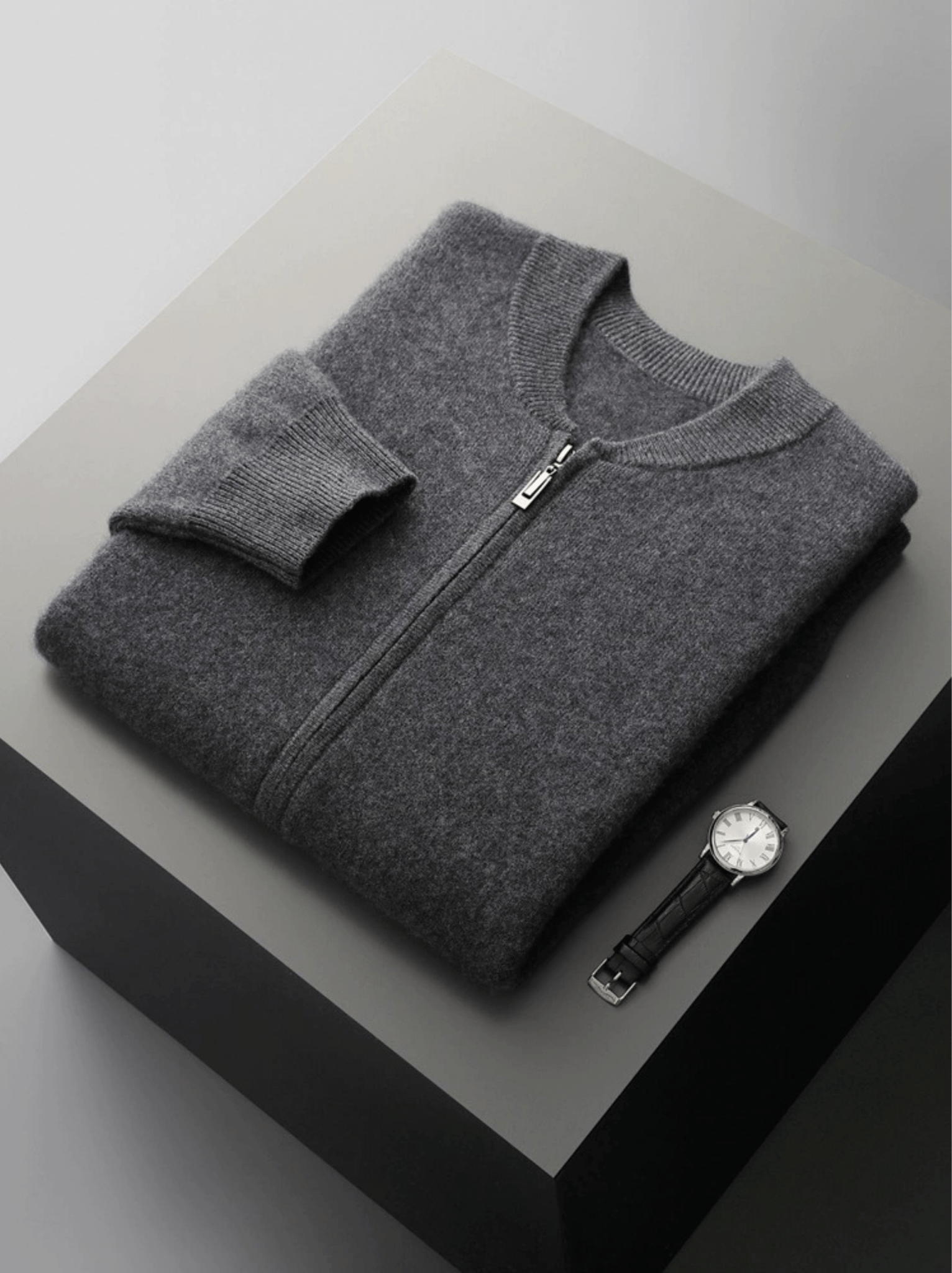 Lightweight Wool Zip Cardigan - Louvelle
