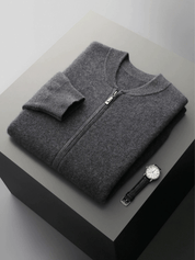 Lightweight Wool Zip Cardigan - Louvelle