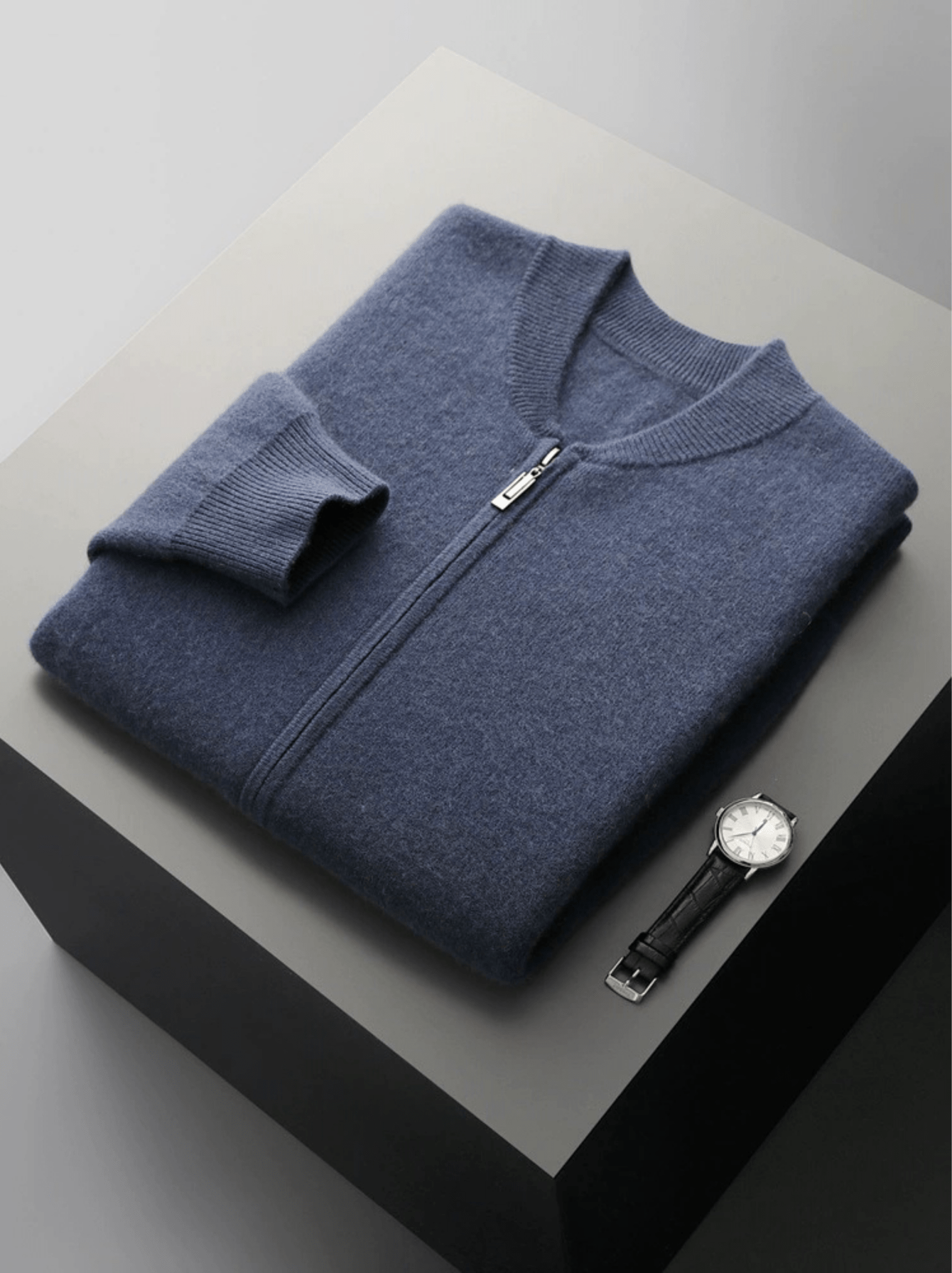 Lightweight Wool Zip Cardigan - Louvelle