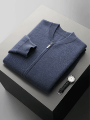 Lightweight Wool Zip Cardigan - Louvelle