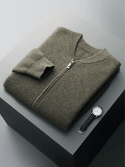 Lightweight Wool Zip Cardigan - Louvelle