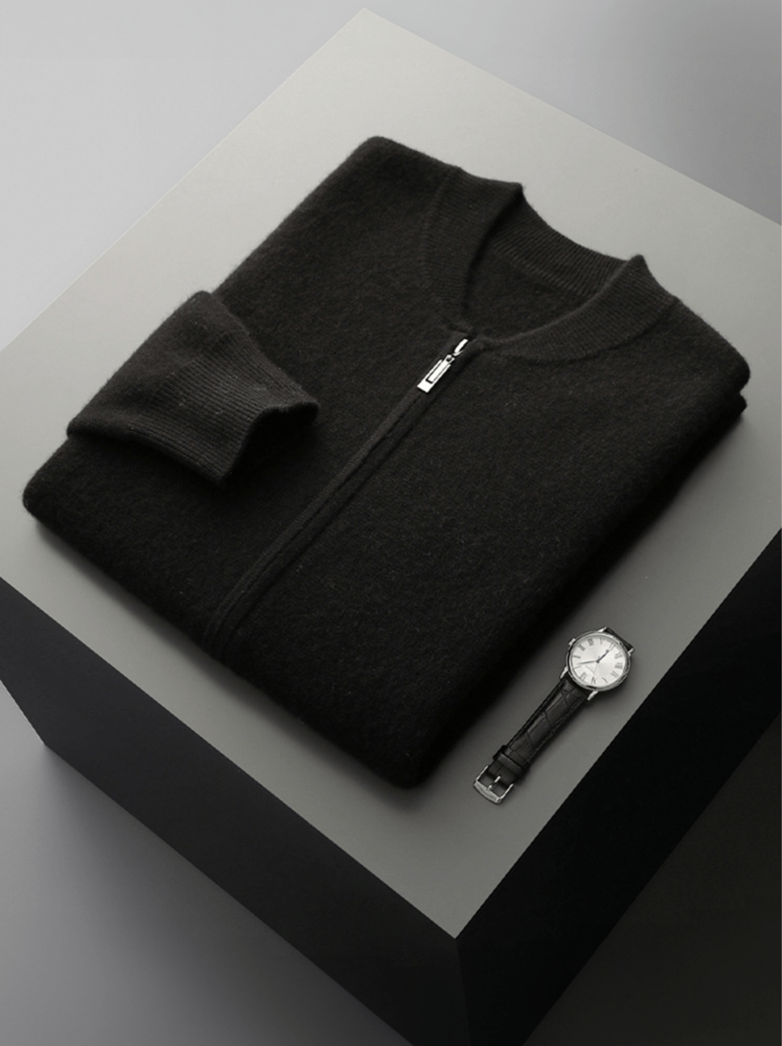 Lightweight Wool Zip Cardigan - Louvelle