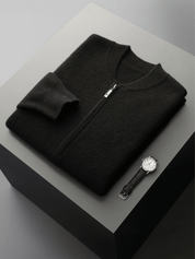 Lightweight Wool Zip Cardigan - Louvelle