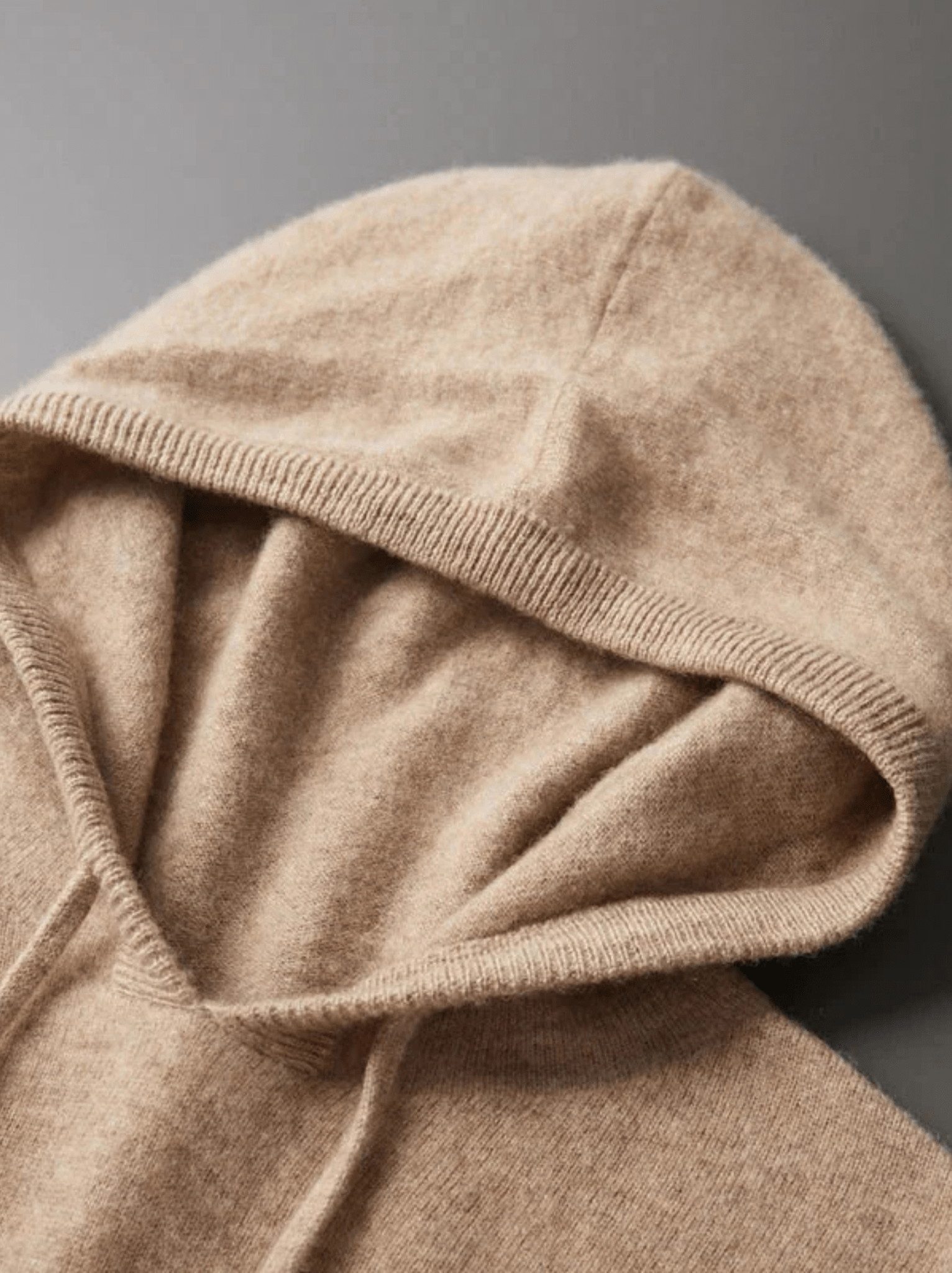 Lightweight Wool Hoodie No - Zip - Louvelle