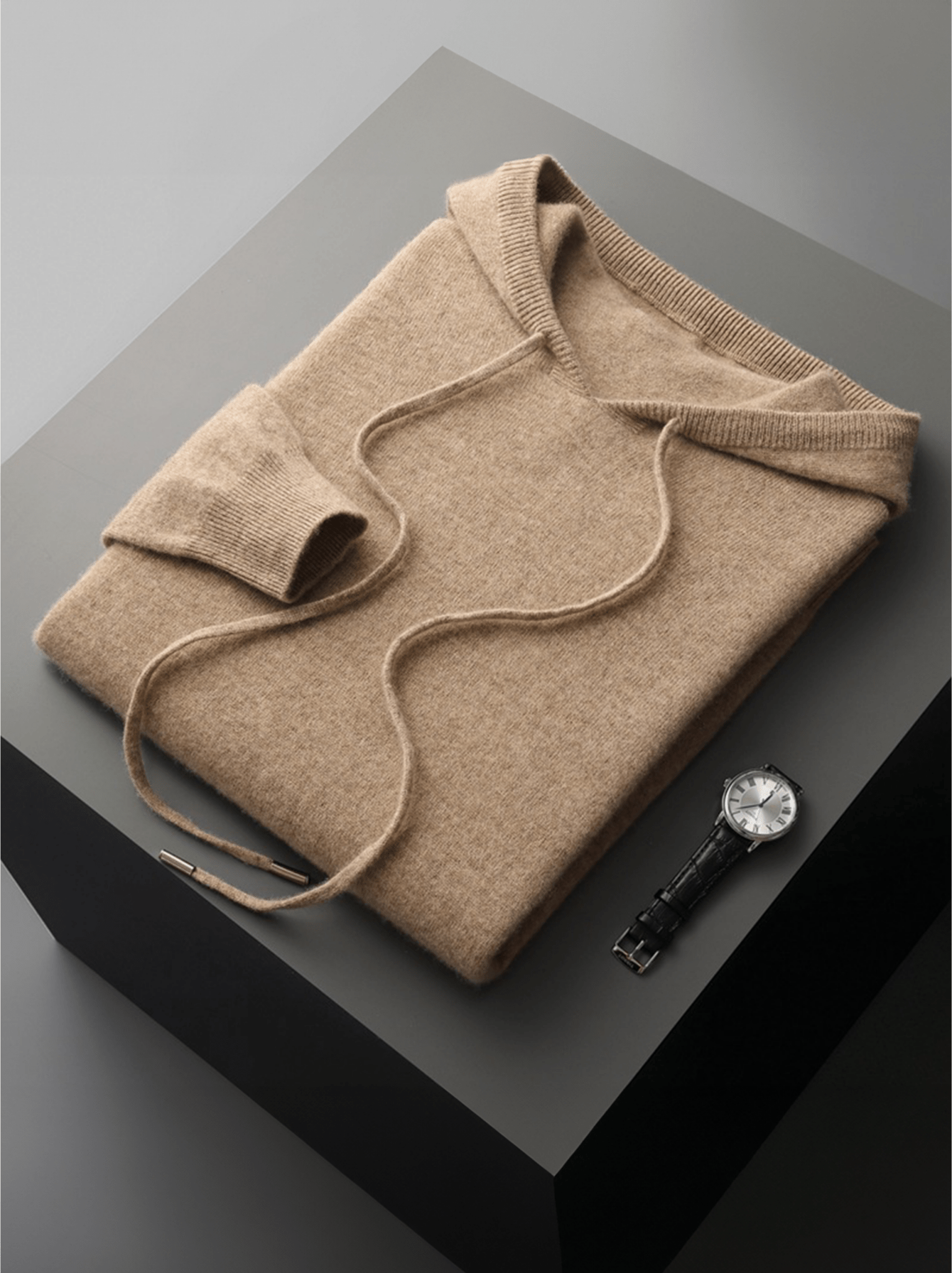 Lightweight Wool Hoodie No - Zip - Louvelle
