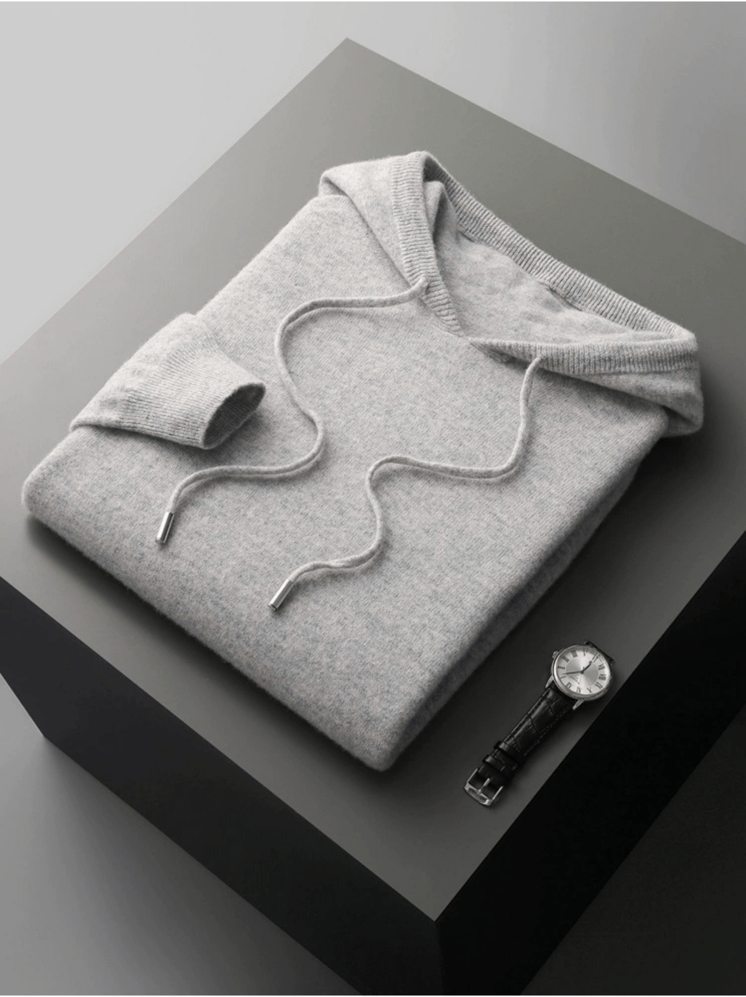 Lightweight Wool Hoodie No - Zip - Louvelle