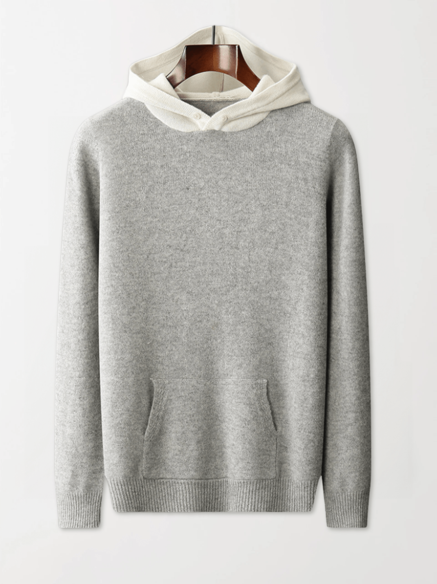 Multi Color Wool Hoodie No - Zip - Louvelle