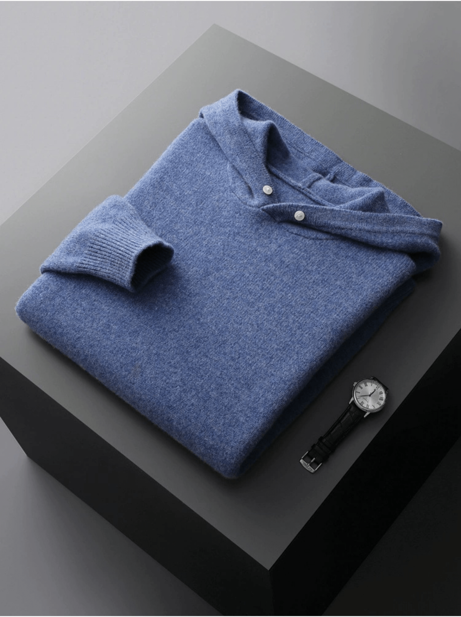 Multi Color Wool Hoodie No - Zip - Louvelle