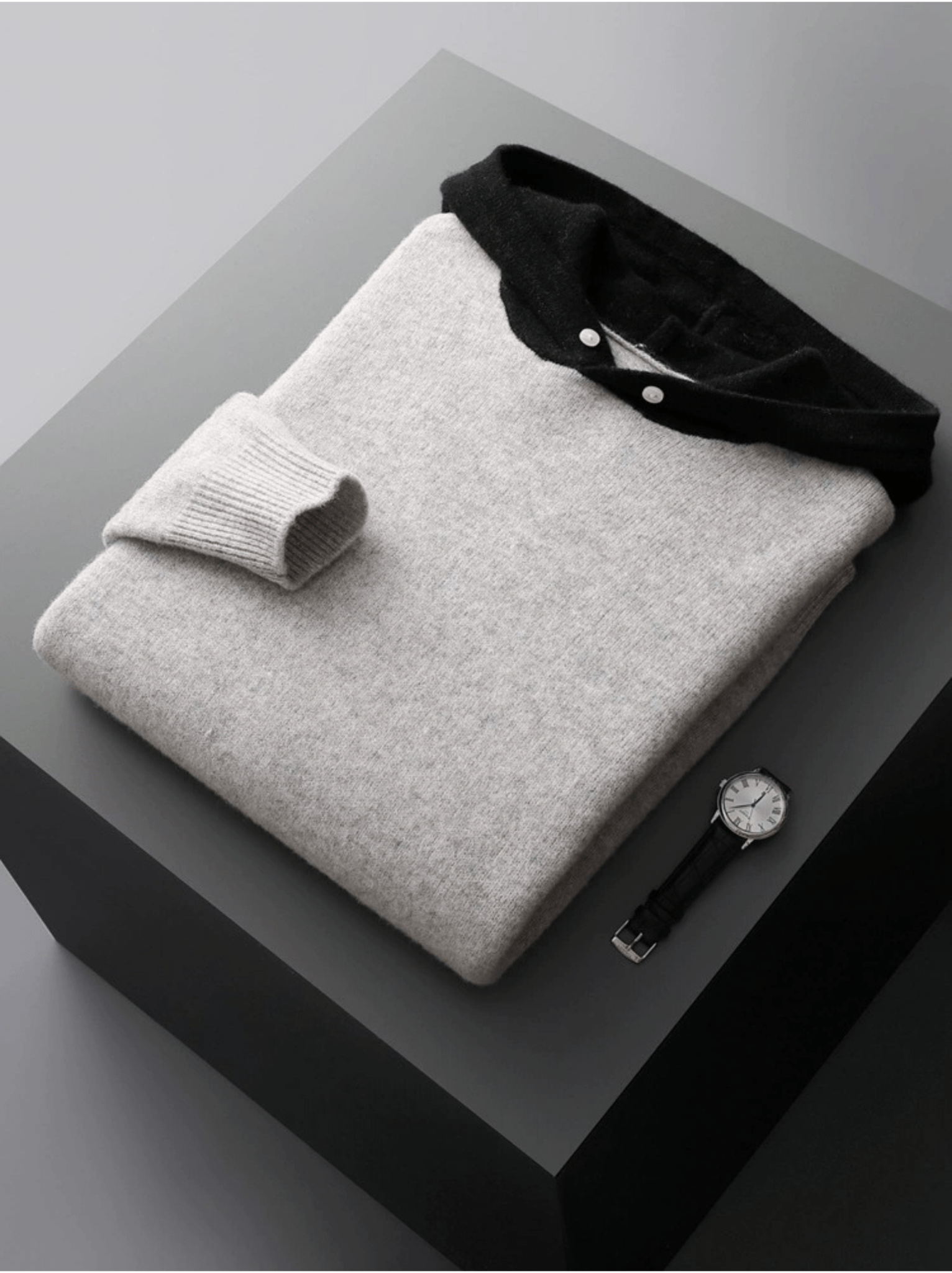 Multi Color Wool Hoodie No - Zip - Louvelle