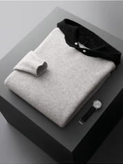 Multi Color Wool Hoodie No - Zip - Louvelle