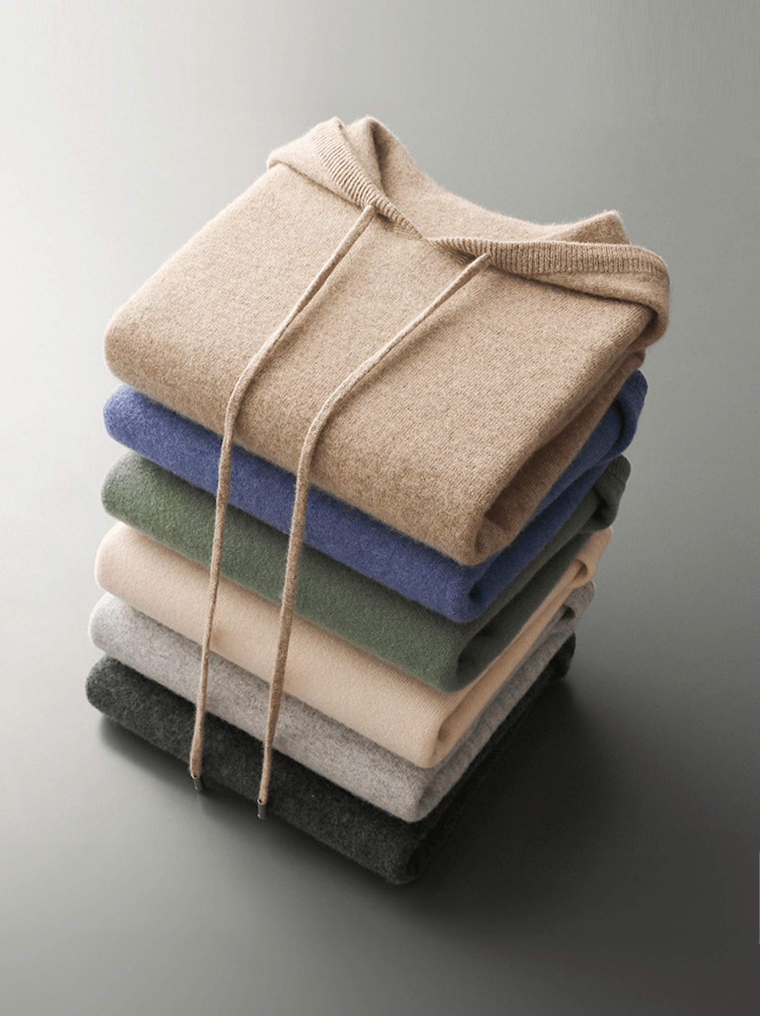 Lightweight Wool Hoodie No - Zip - Louvelle