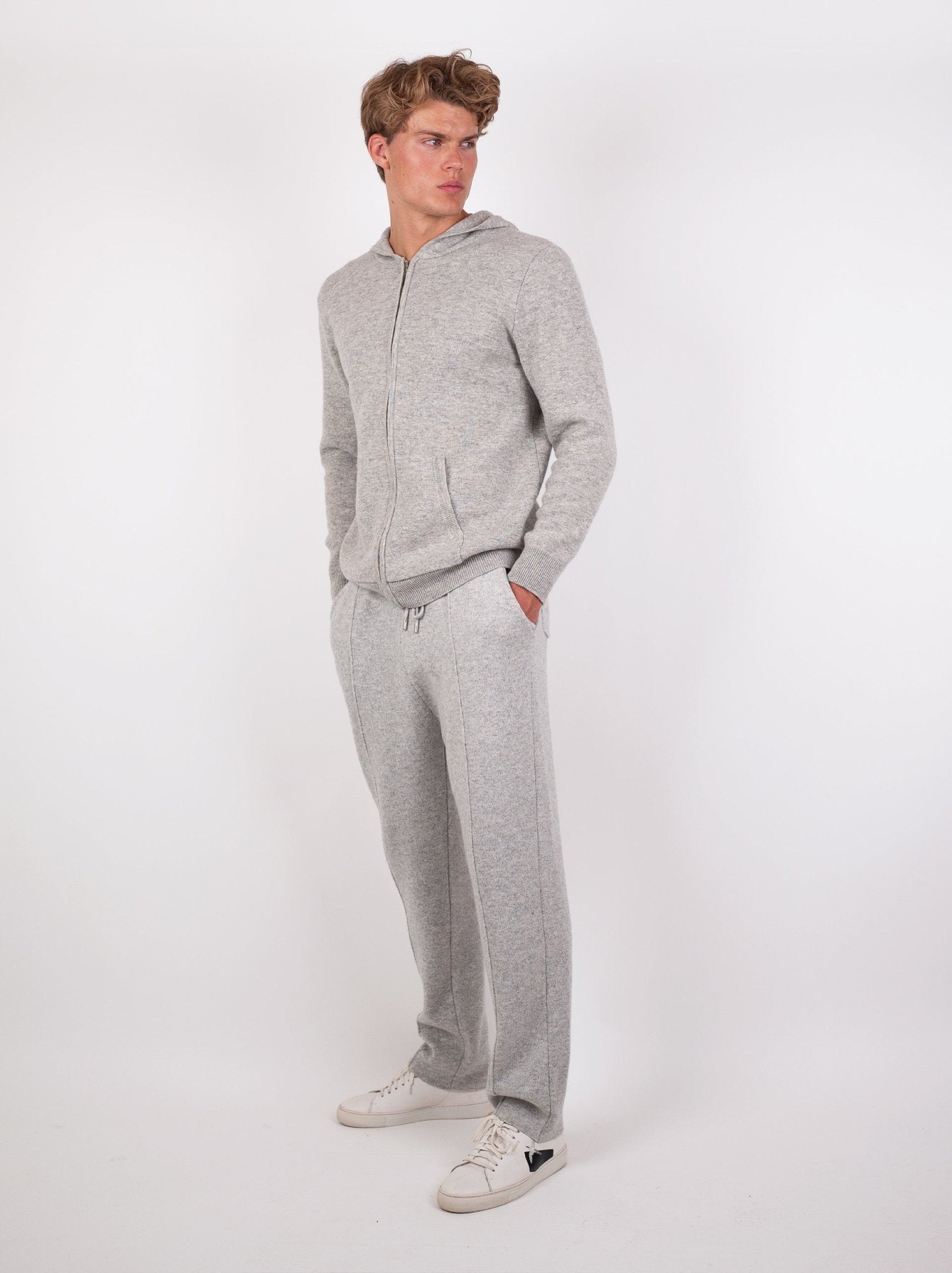 Zip - Up Wool Hoodie Comfort Set - Louvelle