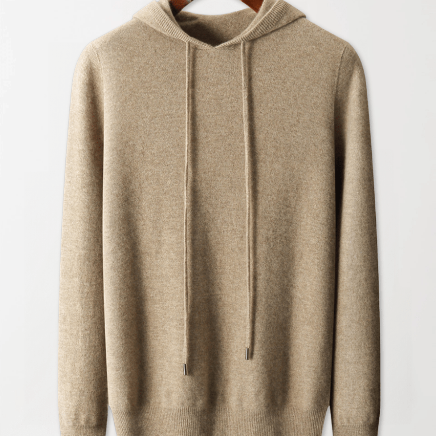 Lightweight Wool Hoodie No - Zip - Louvelle