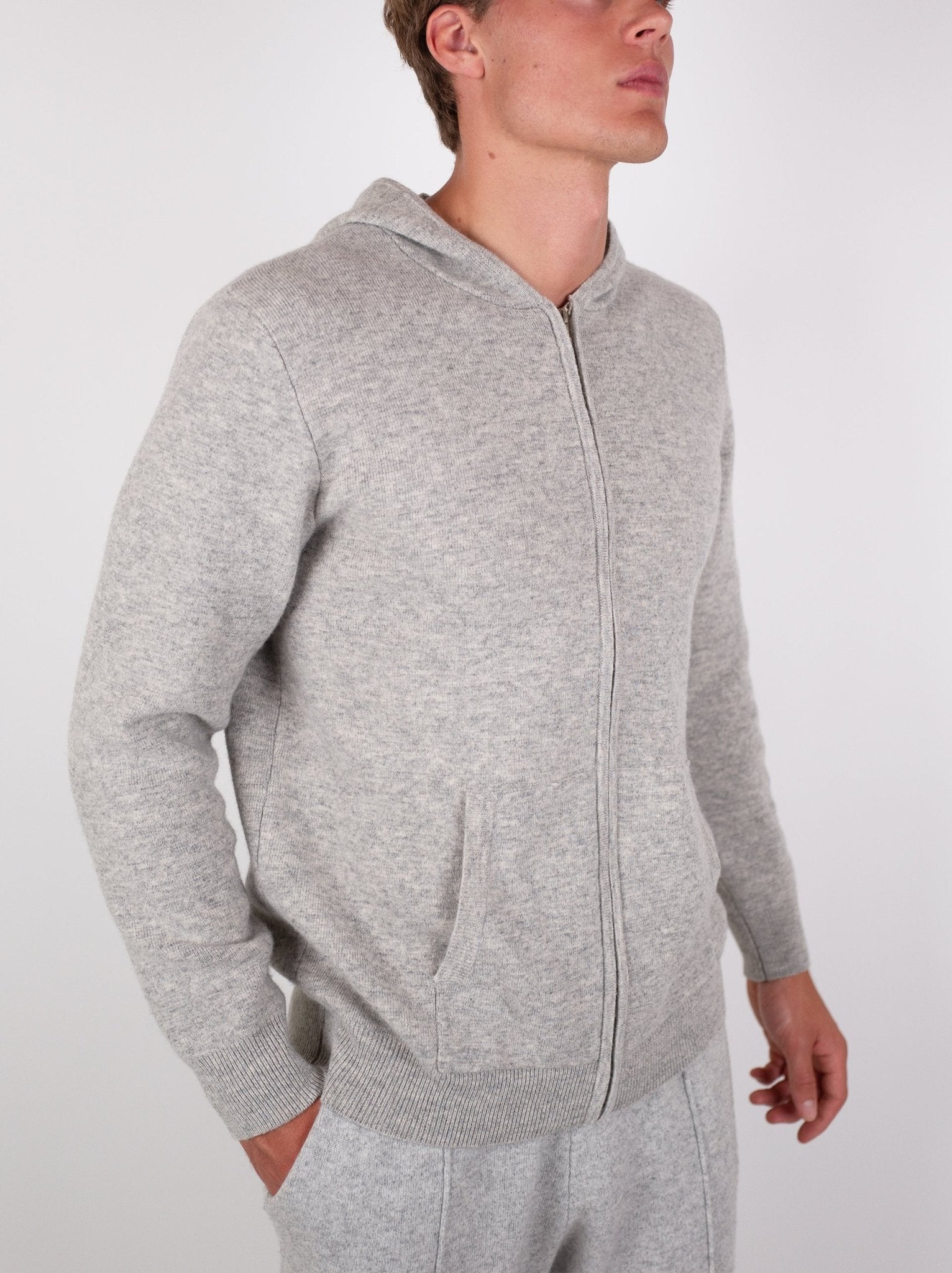 Zip - Up Wool Hoodie Comfort Set - Louvelle