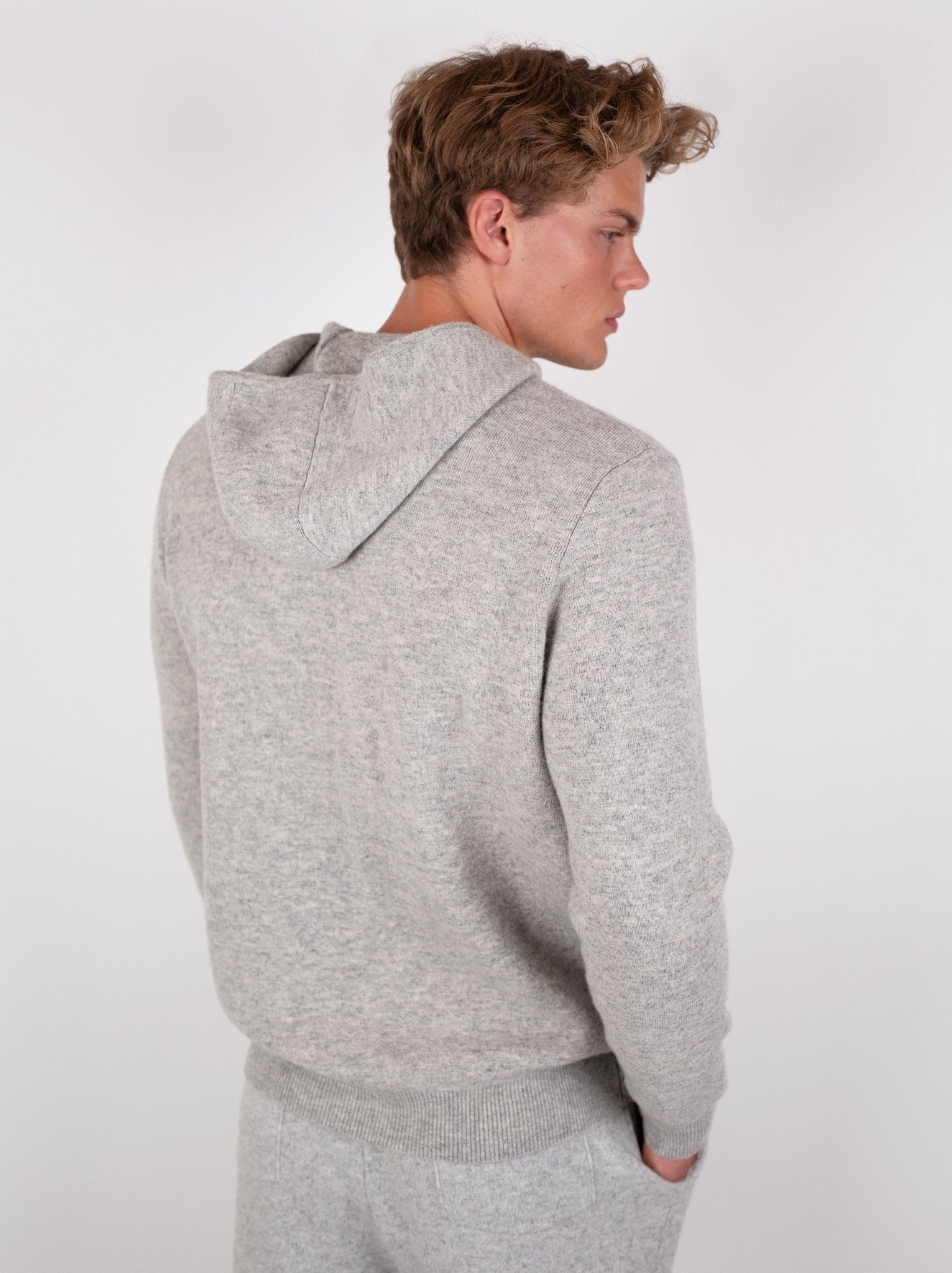 Relaxed Fit Wool Zip Hoodie - Louvelle