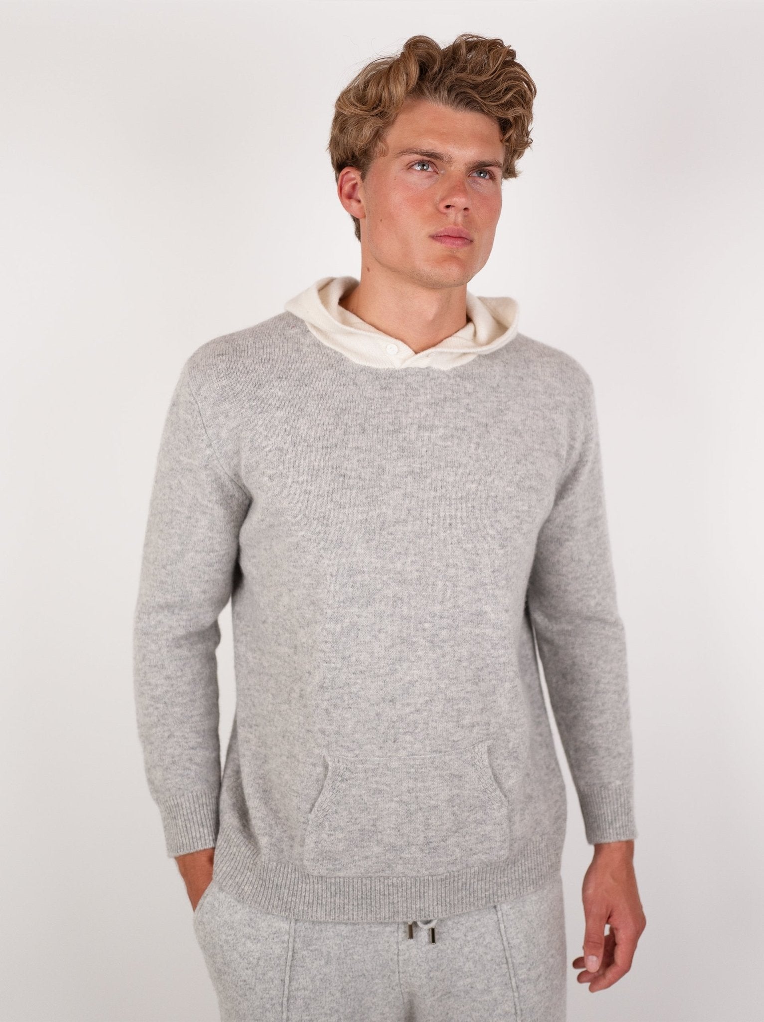 Multi Color Wool Hoodie No - Zip - Louvelle