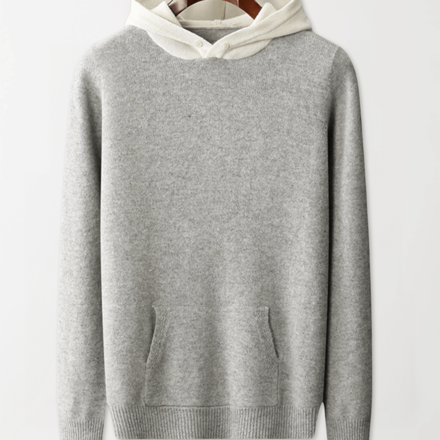Multi Color Wool Hoodie No - Zip - Louvelle