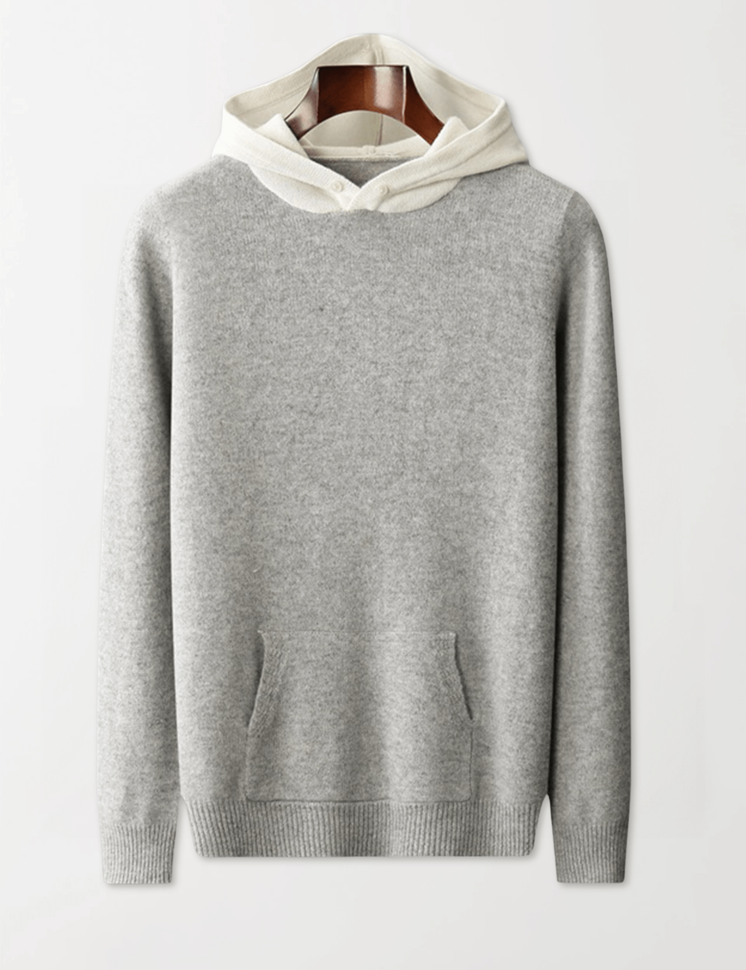 Multi Color Wool Hoodie No - Zip - Louvelle