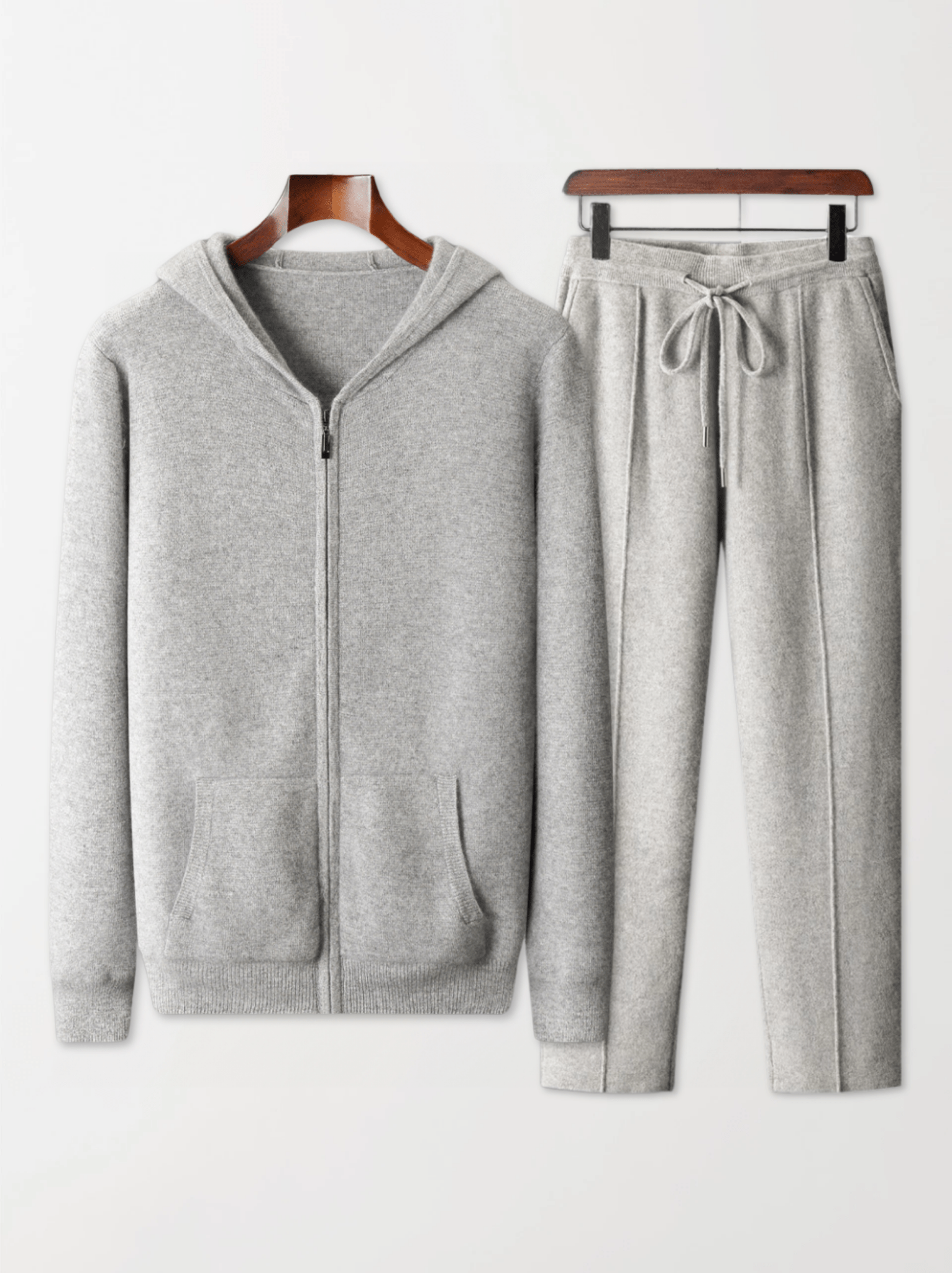 Zip - Up Wool Hoodie Comfort Set - Louvelle