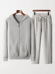 Zip - Up Wool Hoodie Comfort Set - Louvelle