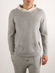 Multi Color Wool Hoodie No - Zip - Louvelle