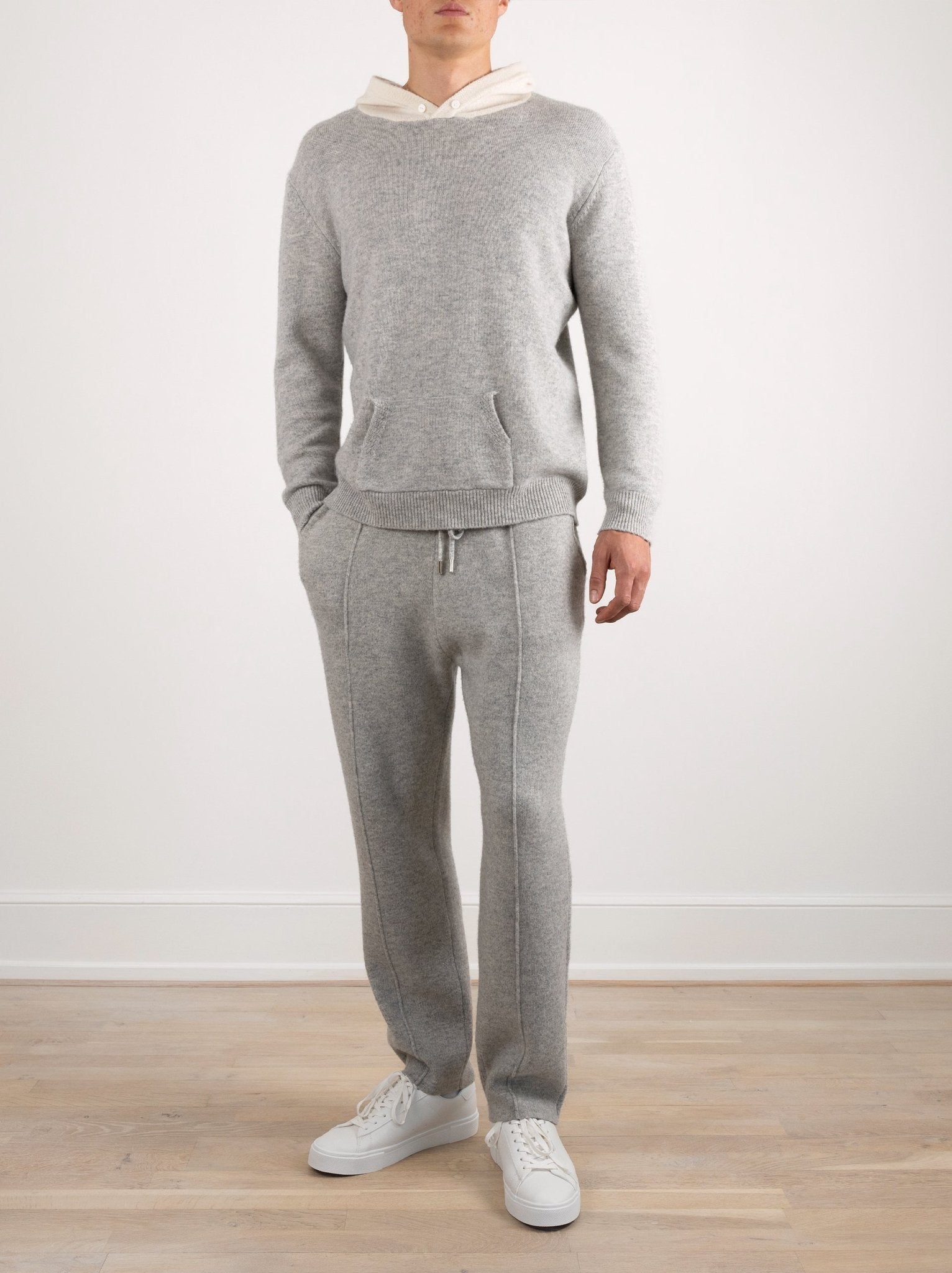 Multi Color Wool Hoodie No - Zip - Louvelle
