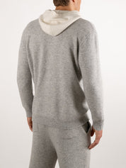 Multi Color Wool Hoodie No - Zip - Louvelle