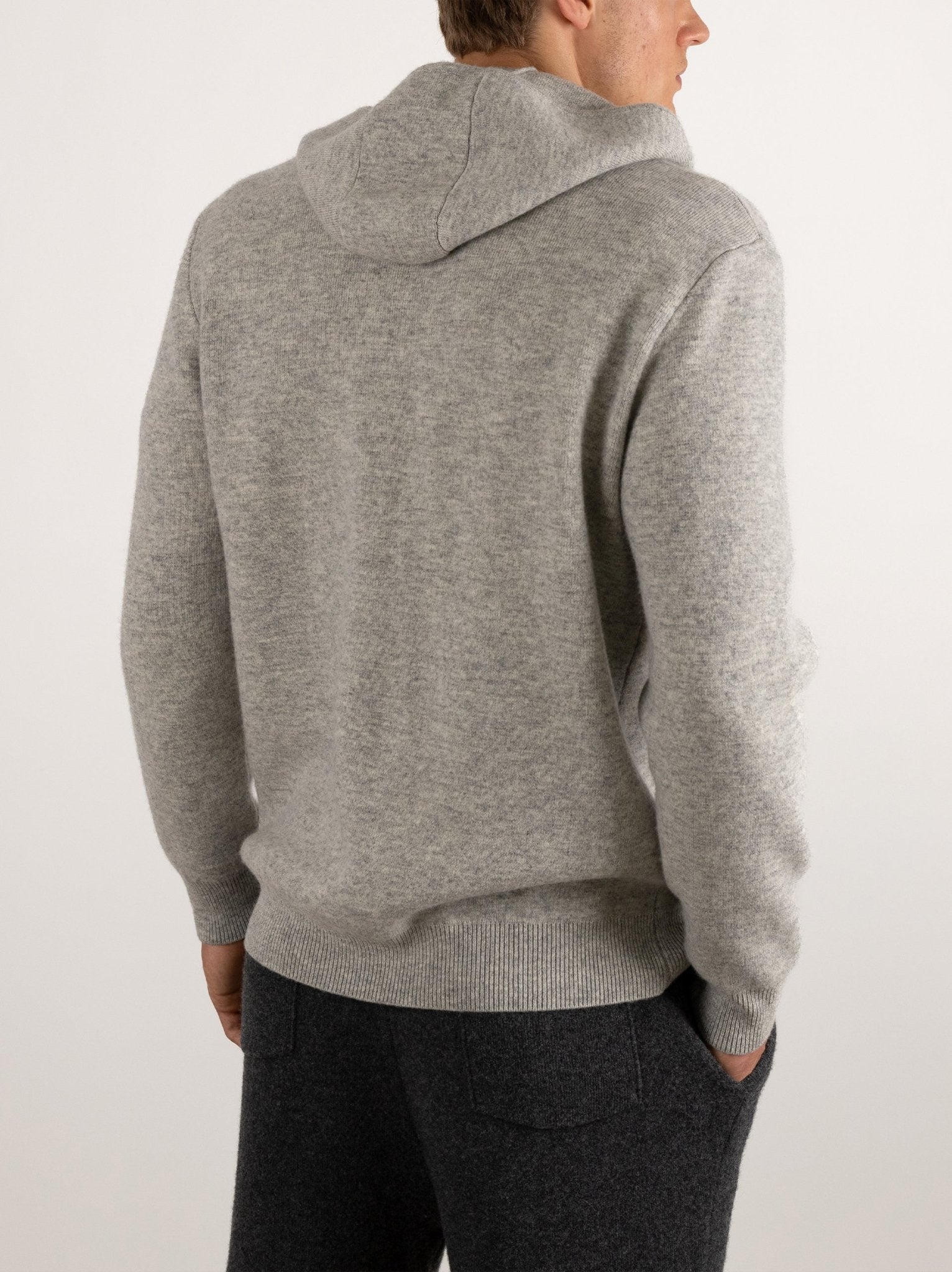 Relaxed Fit Wool Zip Hoodie - Louvelle