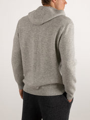 Relaxed Fit Wool Zip Hoodie - Louvelle