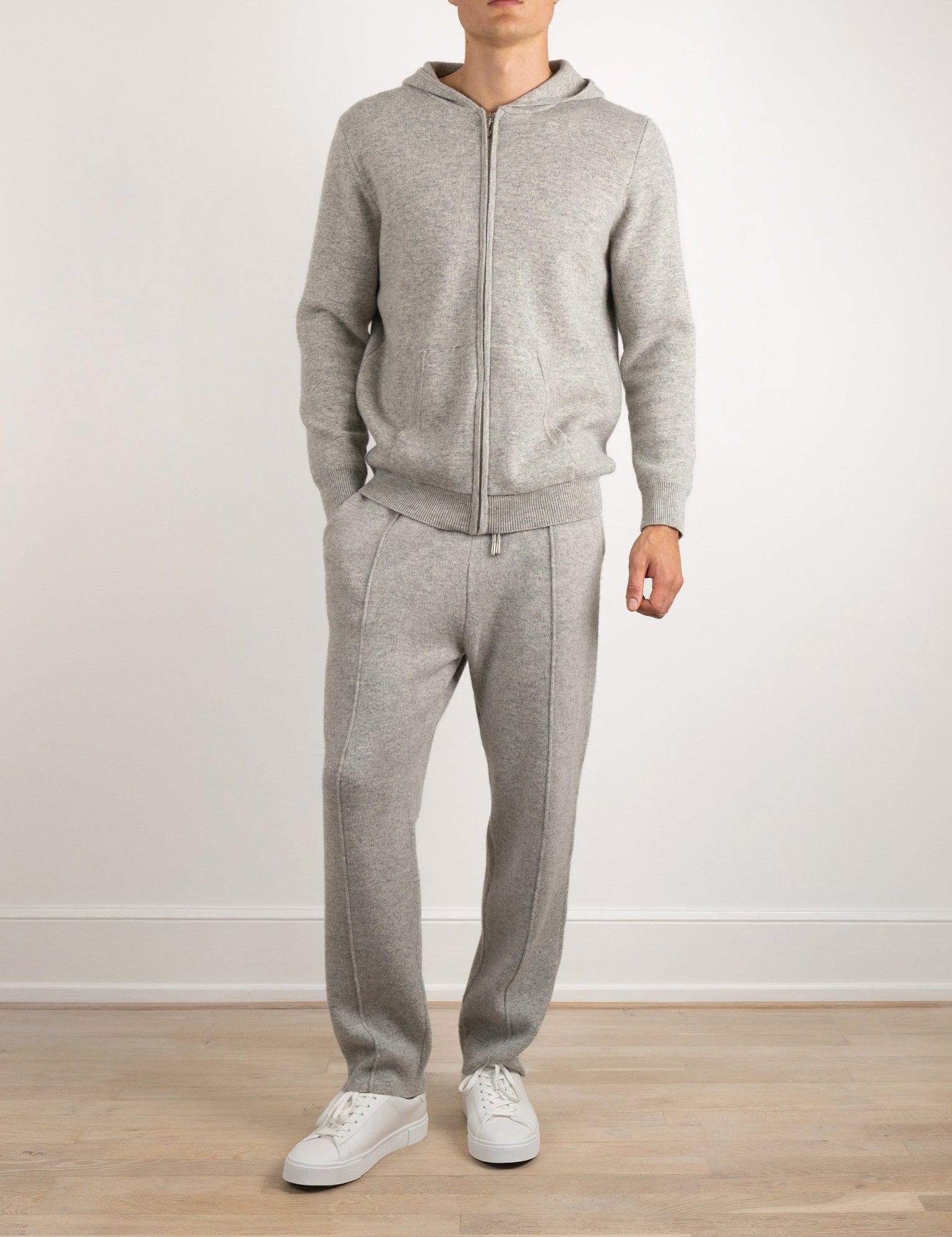 Zip - Up Wool Hoodie Comfort Set - Louvelle
