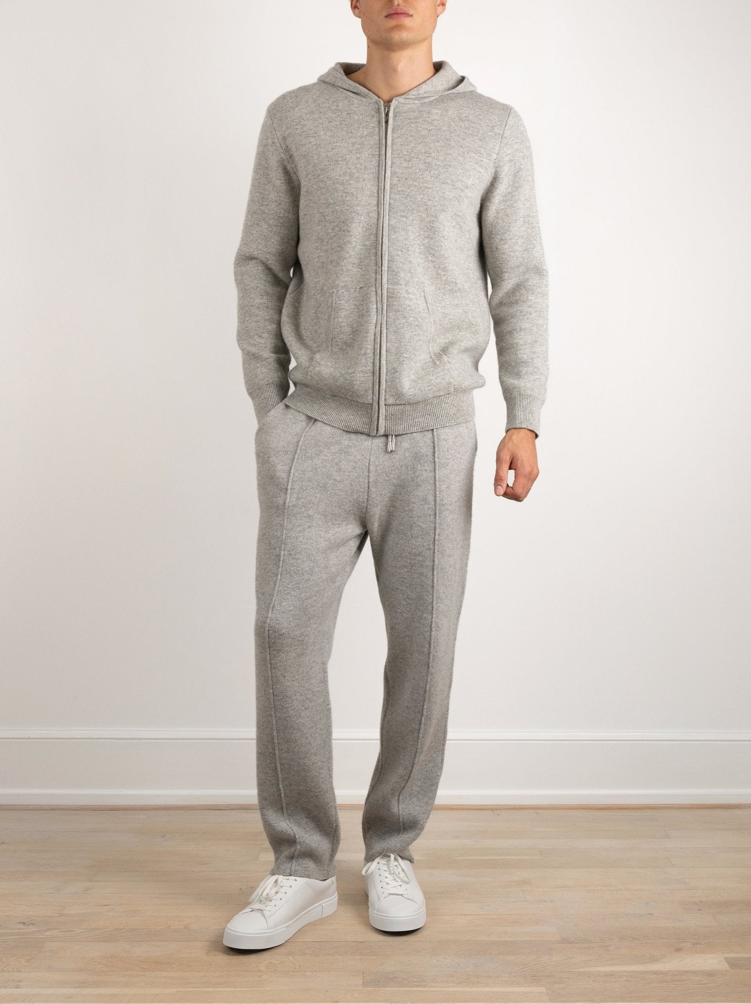 Zip - Up Wool Hoodie Comfort Set - Louvelle