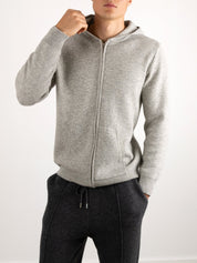 Relaxed Fit Wool Zip Hoodie - Louvelle