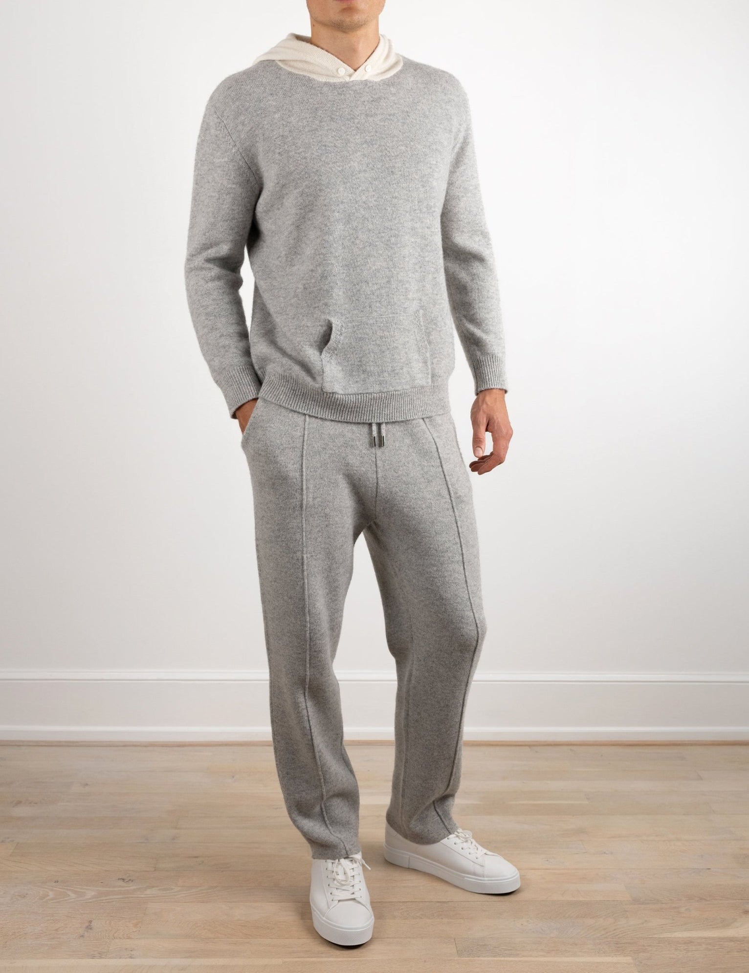 Multi Color Wool Hoodie No - Zip - Louvelle
