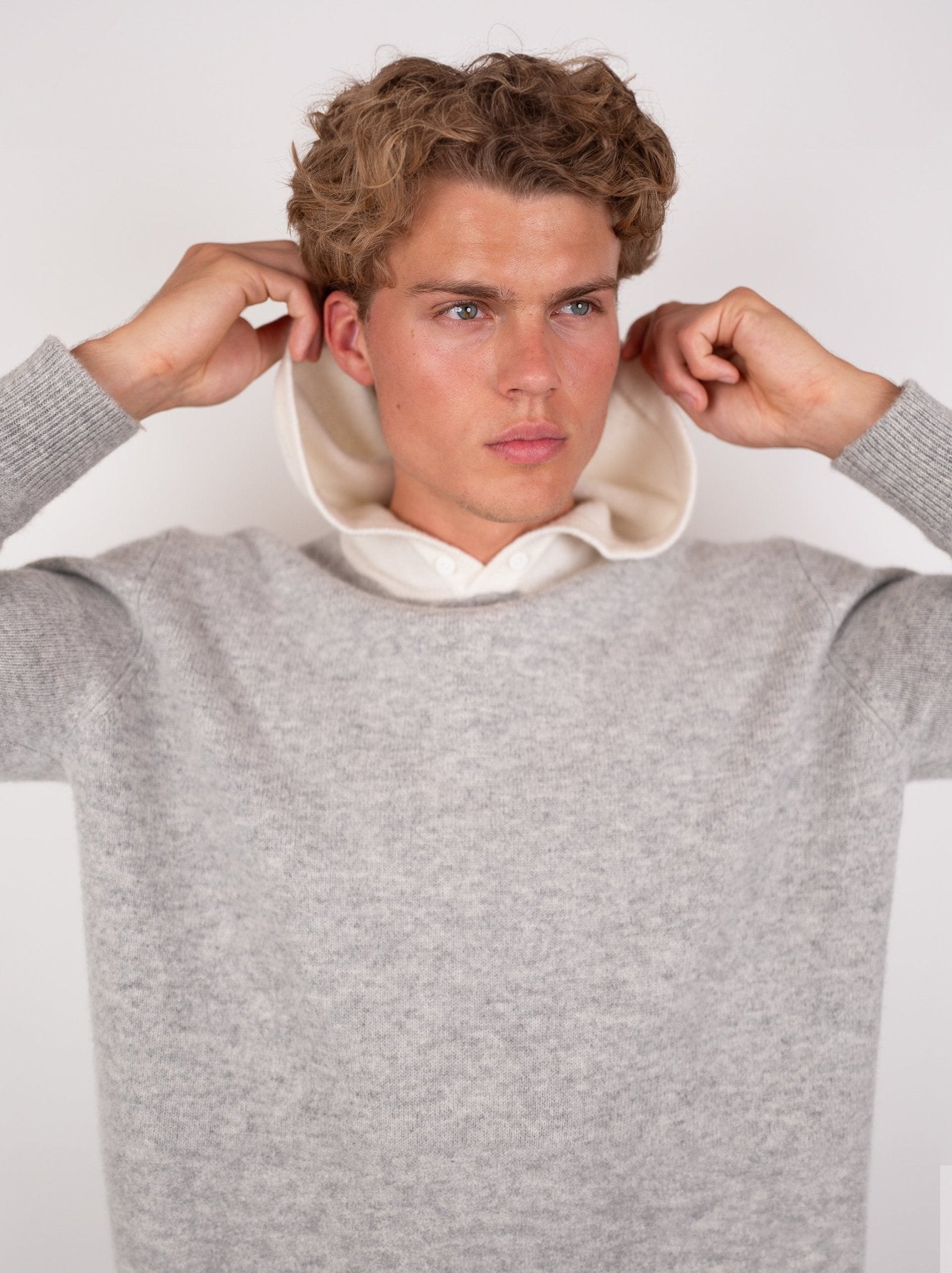 Multi Color Wool Hoodie No - Zip - Louvelle