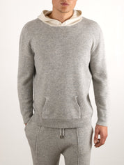 Multi Color Wool Hoodie No - Zip - Louvelle