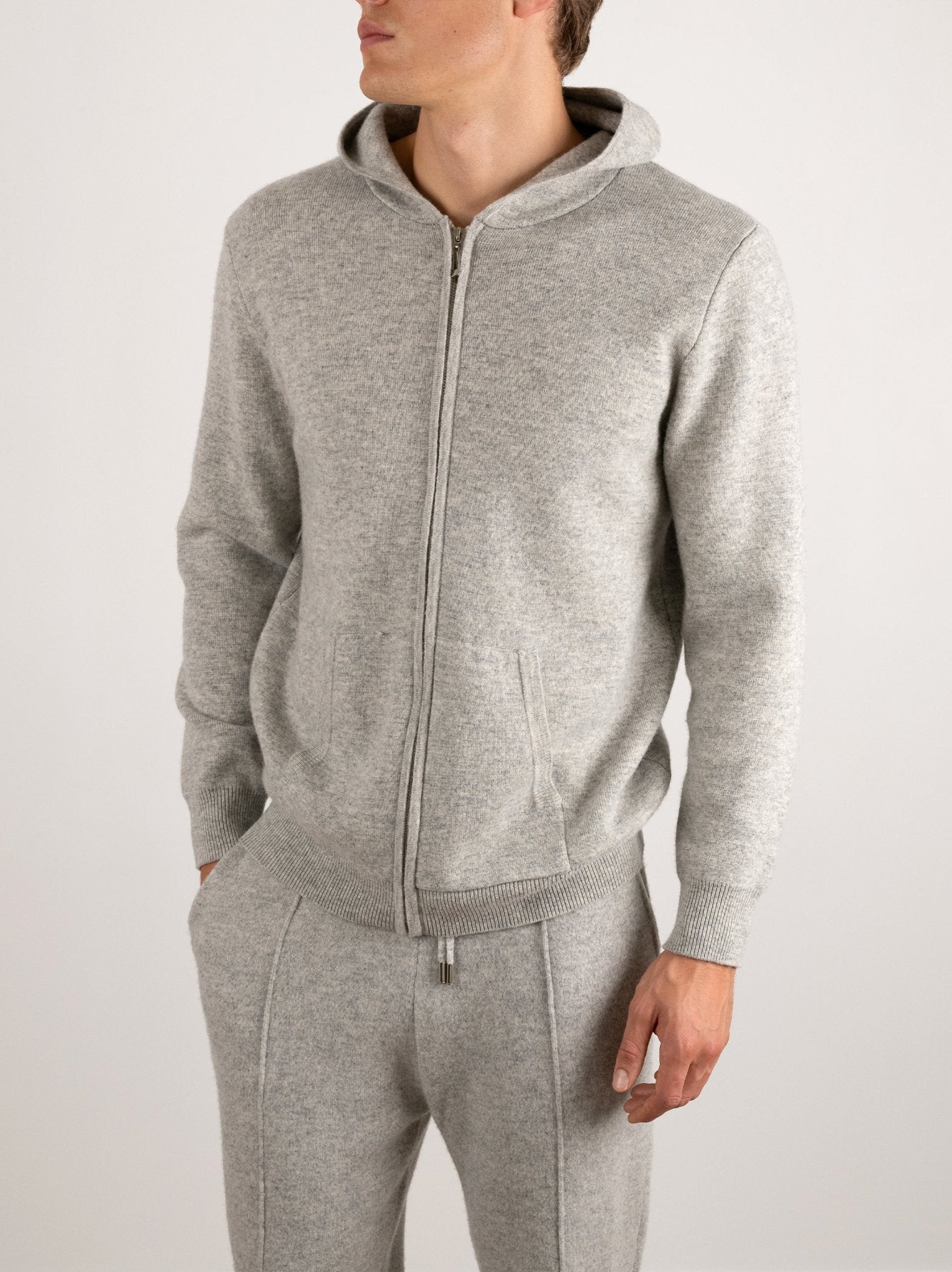 Zip - Up Wool Hoodie Comfort Set - Louvelle